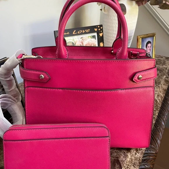 Kate Spade Fuchsia Satchel and Wallet - Picture 2 of 7